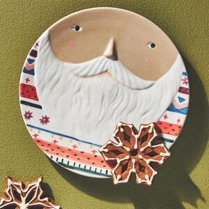 Anthropologie Fotini Tikkou Santa Claus plate
